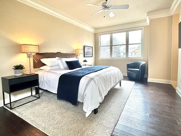 Large, south-facing, second floor master bedroom suite