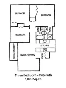 Floor plan 3 Bedroom