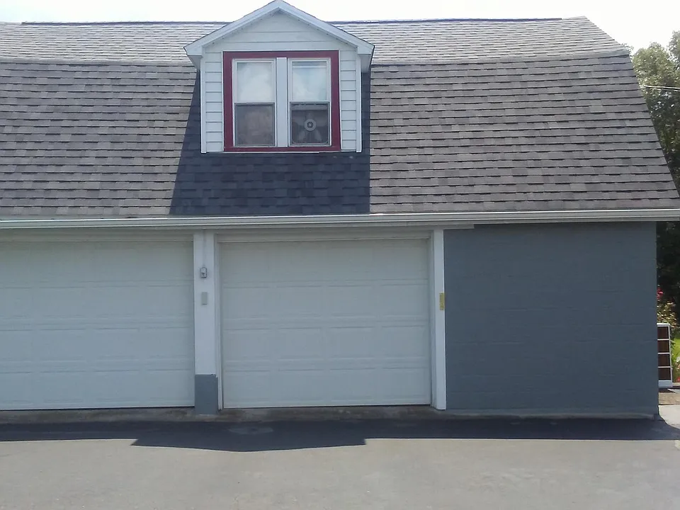 Above garage apartment with outside or inside entrance