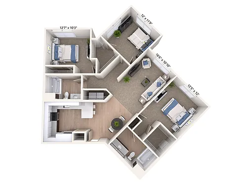 Floor plan C3-B-Two