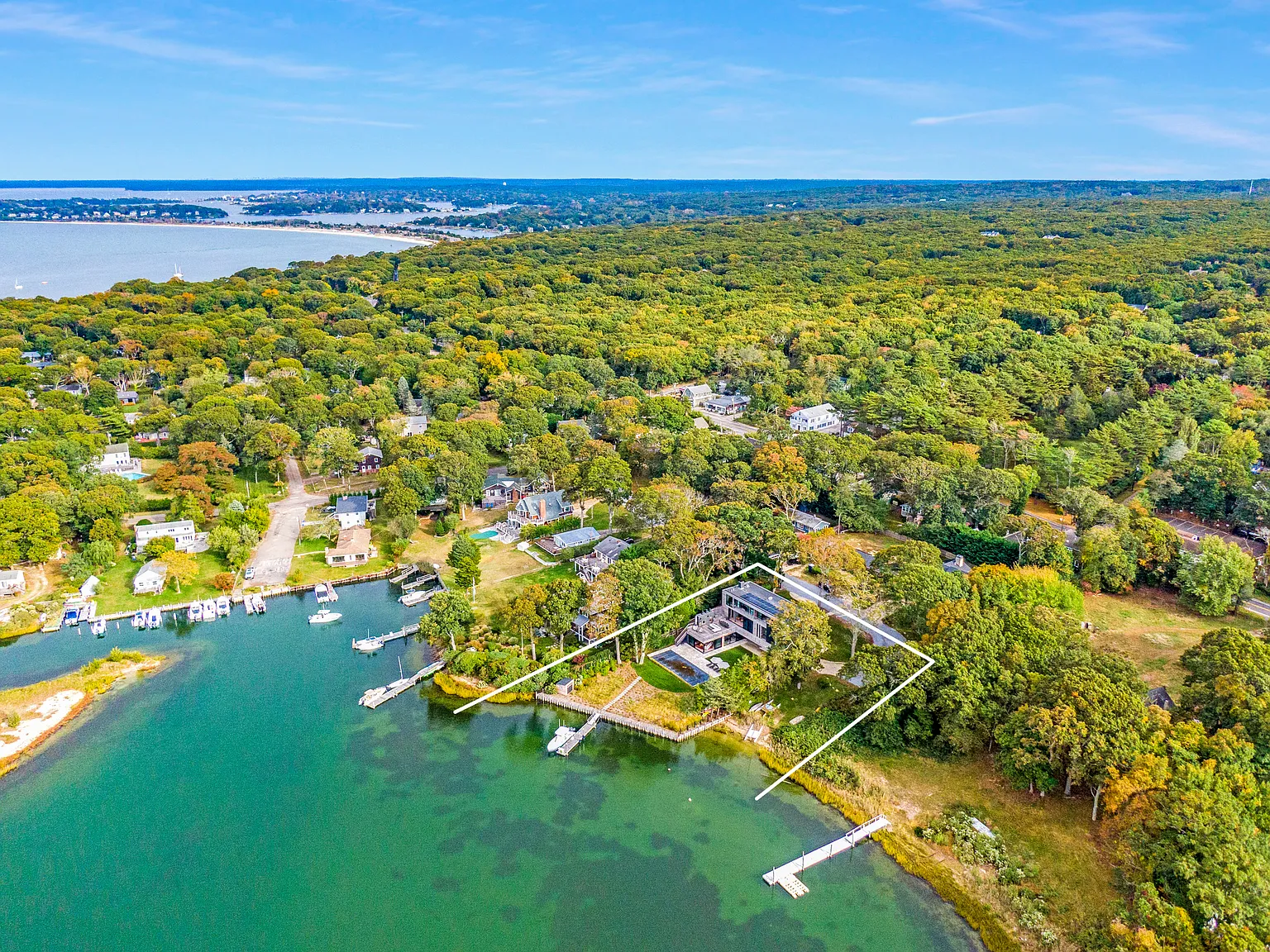Sag Harbor Waterfront Estate | Deep-Water Dock + Sunset Views — Photo 2