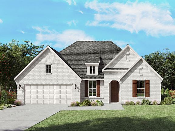 The Azle, a one-story new home design shown with home exterior FC 202