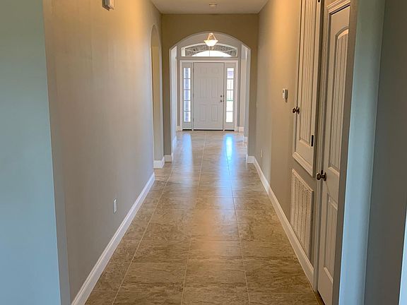 View from living room to front door