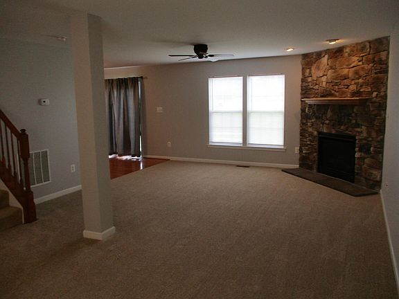 Another view of family room towards eat in kitchen