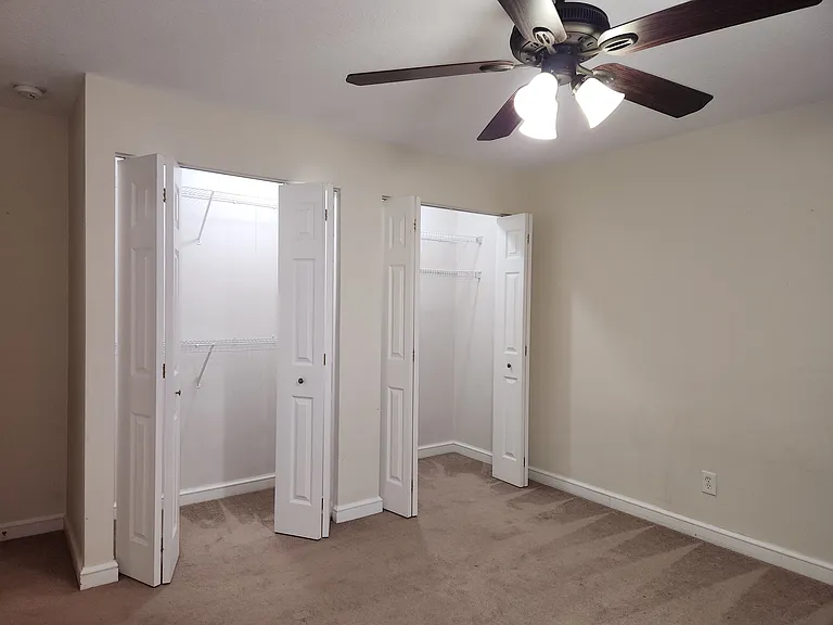 Two separate closets in Master Bedroom