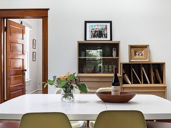 Dining room with view to back bedroom