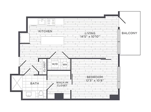 Floor plan One Bedroom