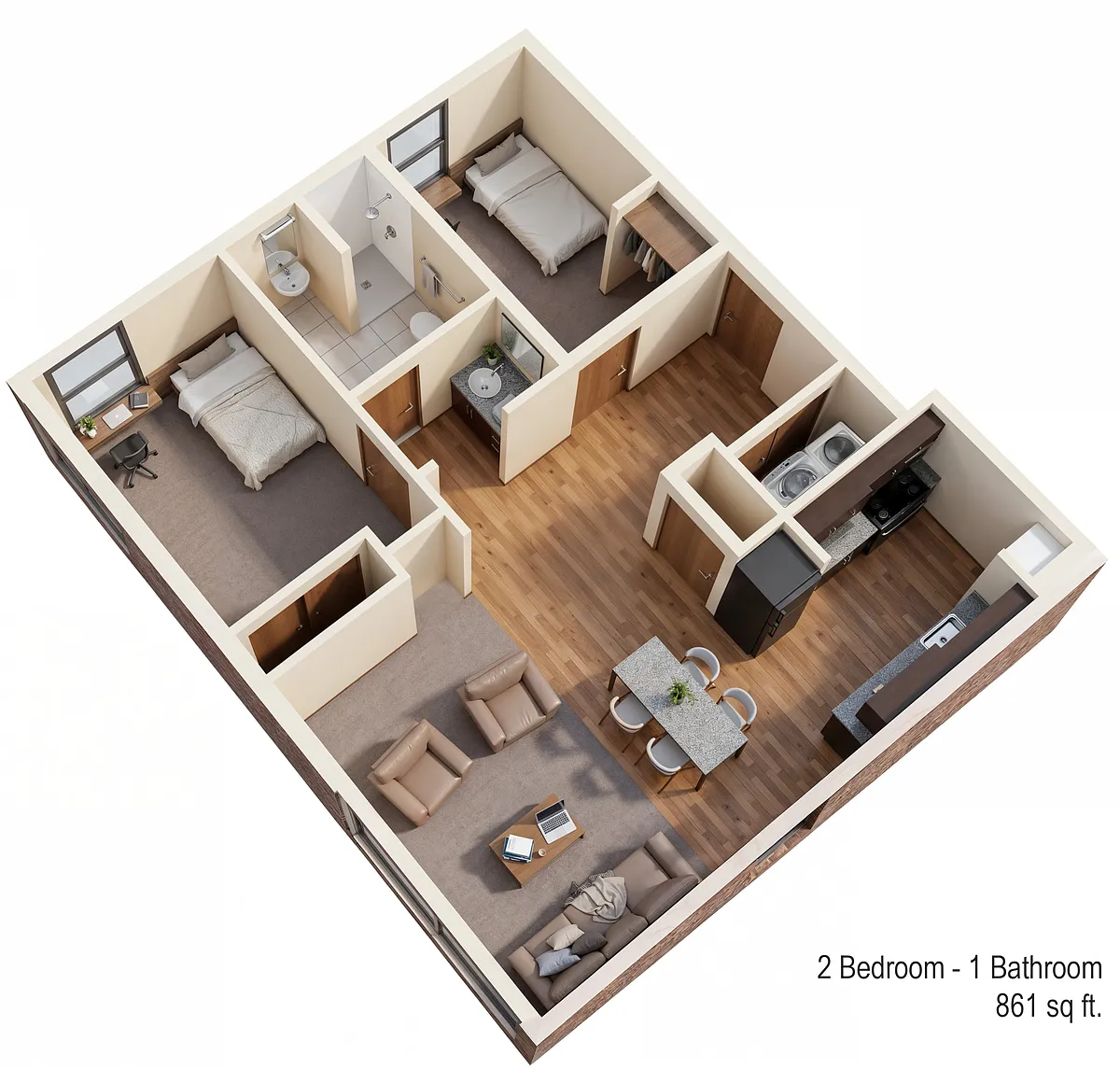 Floor plan Two Bedroom