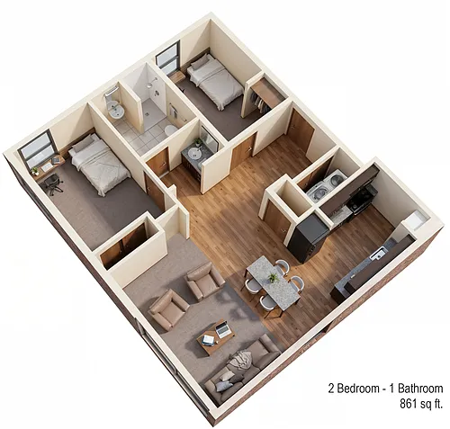 Floor plan Two Bedroom