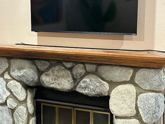 TV Wood Burning Fireplace