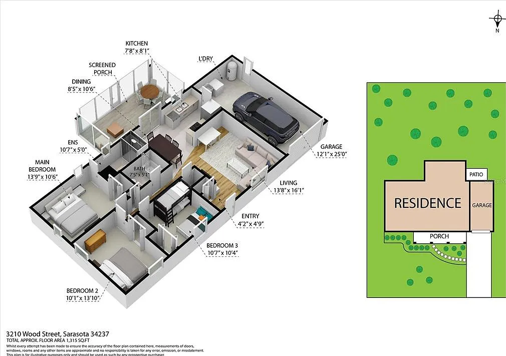3 bed, 2.0 bath, 1105 sqft, $8,000 — Photo 3