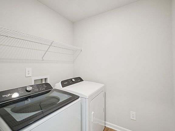 Laundry room in the Paisley floorplan at a Meritage Homes community in Garner, NC.