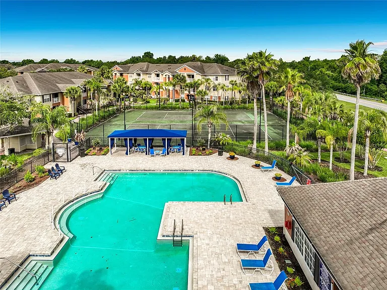 Pool Area and Tennis Court