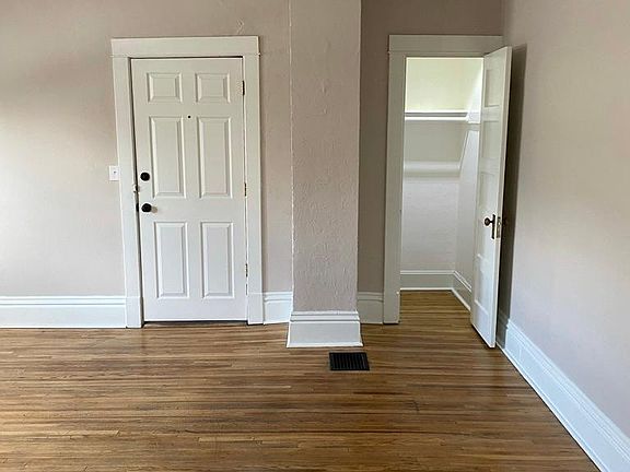 Front door and coat closet