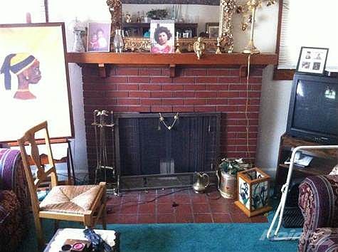 Living room fireplace