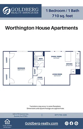 Floor plan One Bedroom Large
