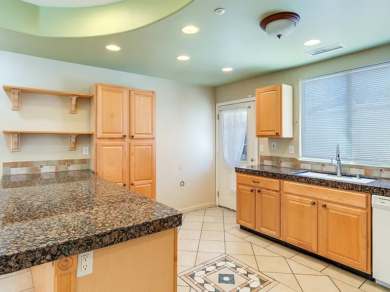 Lots of storage inside kitchen