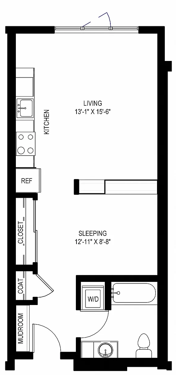 Floor plan Open One A6