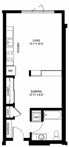 Floor plan Open One A6