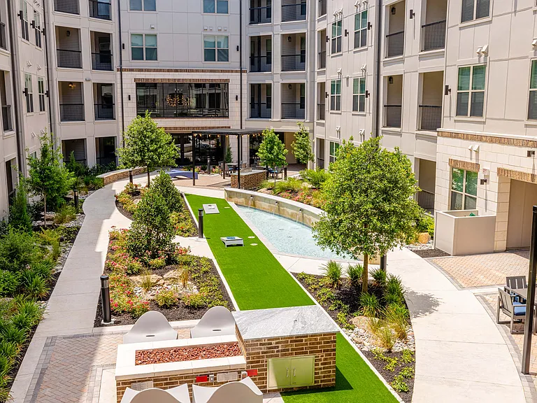 Social Garden with Outdoor Games & Firepits