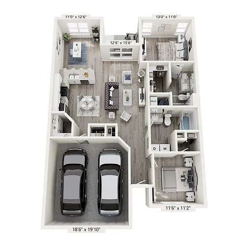 Floor plan 2.2 Den, Gershwin