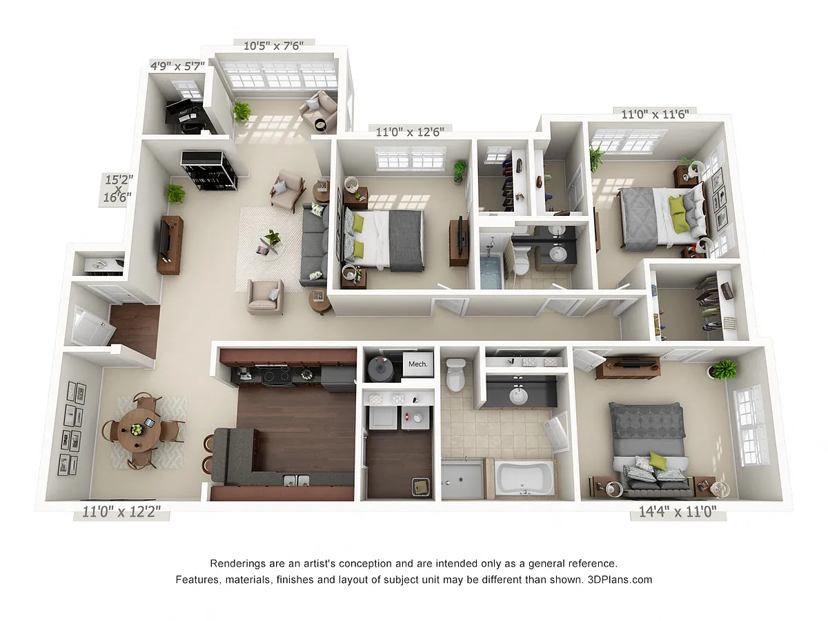 Floor plan The Rocky Top Sunroom