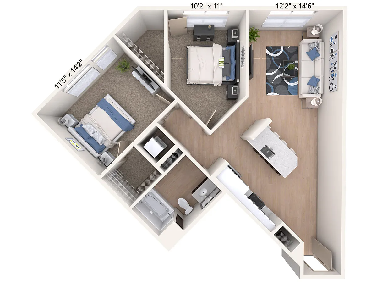 Floor plan B1-Two