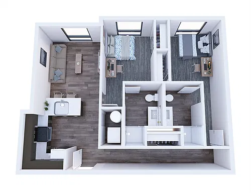 Floor plan 2X2 B