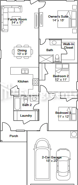 3 bed, 2.0 bath, 1402 sqft, $1,470 — Photo 2