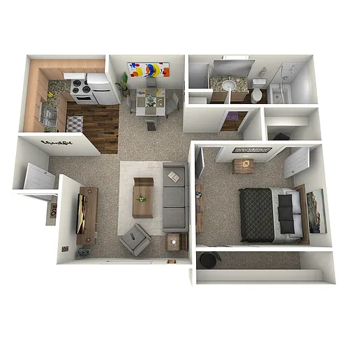 Floor plan 1BR/1BA