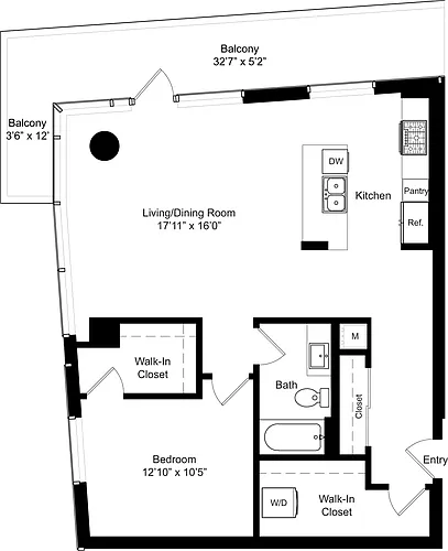 Floor plan A19 Living Room Terrace Only