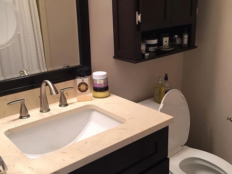 New second floor bathroom off hall