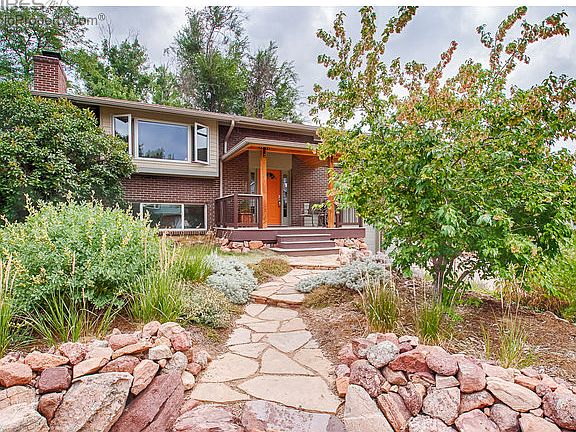 Mature Landscaping with flagstone walkway