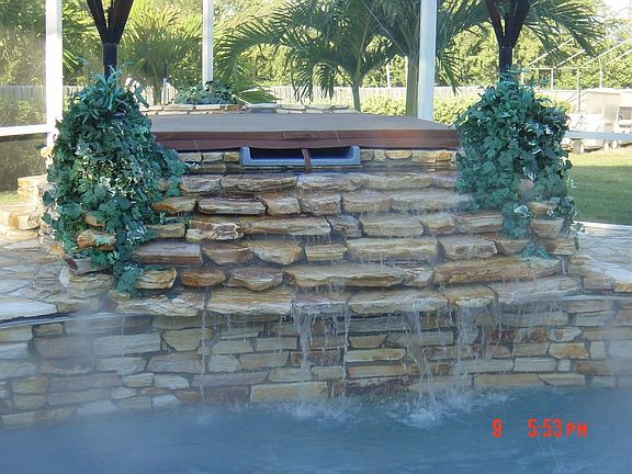 5 Ft Waterfall from spa