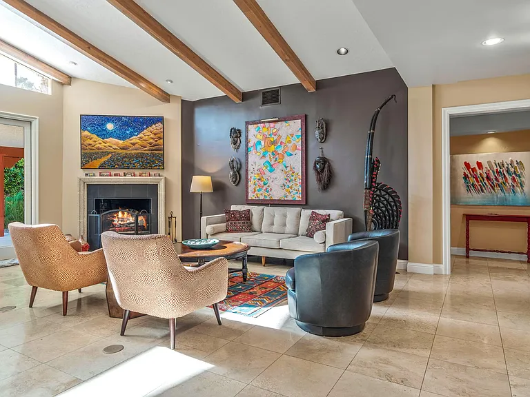 Original art throughout the house.