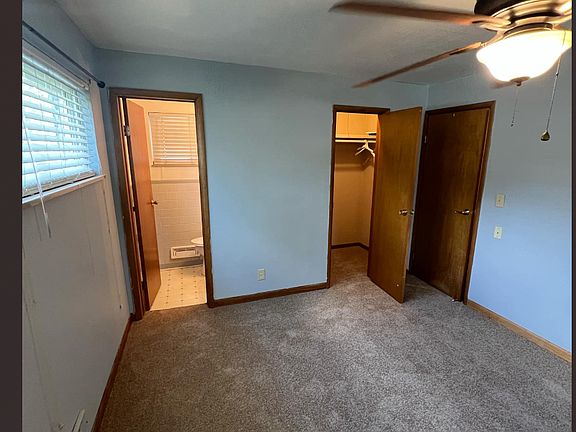 Master bedroom and 1/2 bath, walk in closet