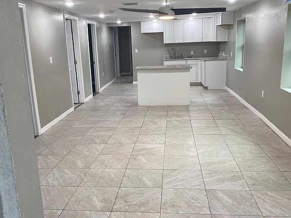 Open living room and kitchen area