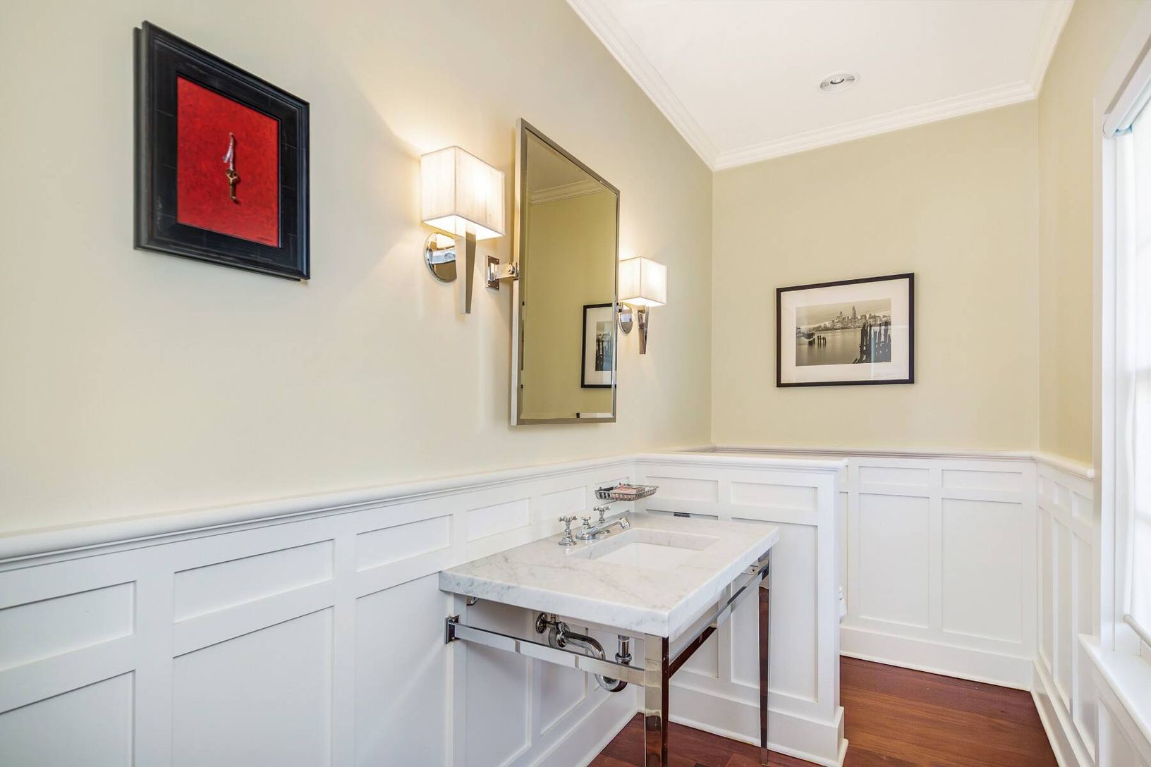 Generous Powder Room