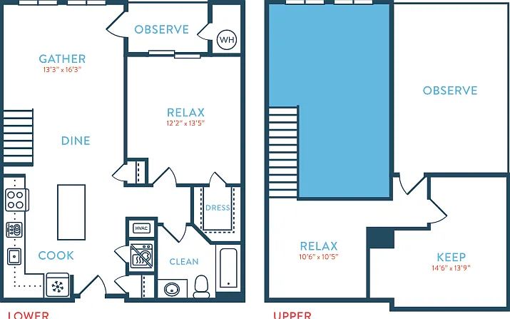 1157 Quincy A1 Loft Floorplan Diagram