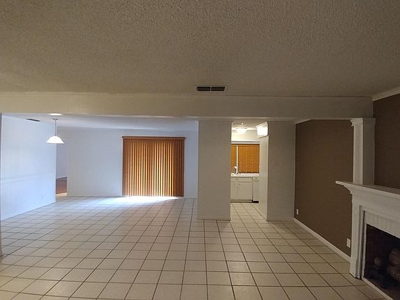 Living room and dining room