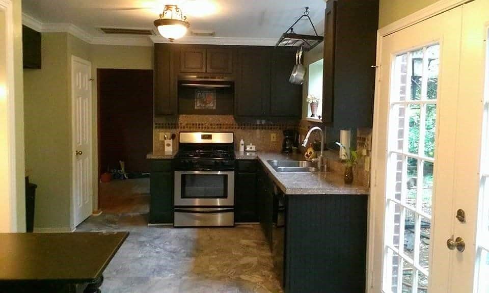 New to ceiling wood cabinets