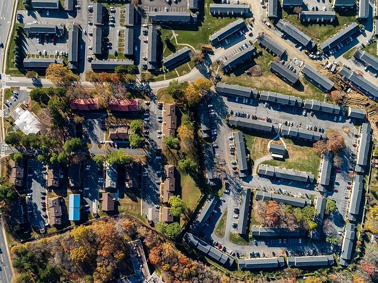 Charlotte NC Apartments For Rent | Arcadian Village | Drone View
