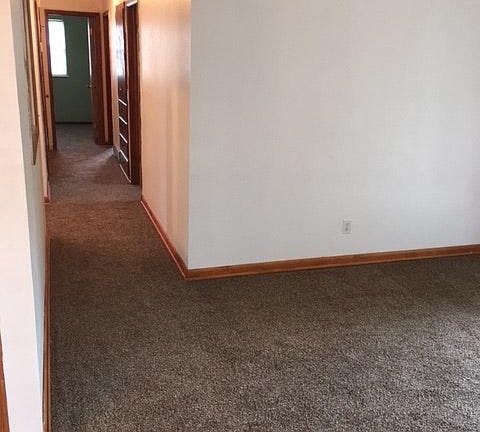 Living Room and Hallway with New Carpet
