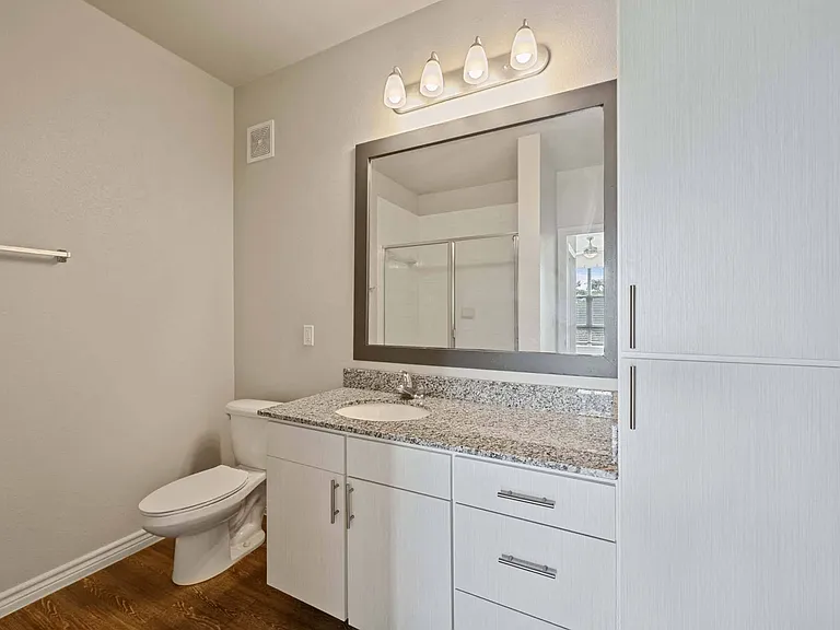 Start and end your day in a stylish, spa-inspired bathroom.