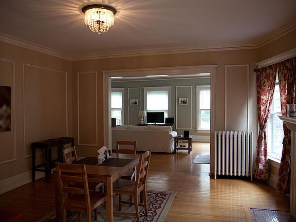 Dining room looking into living room