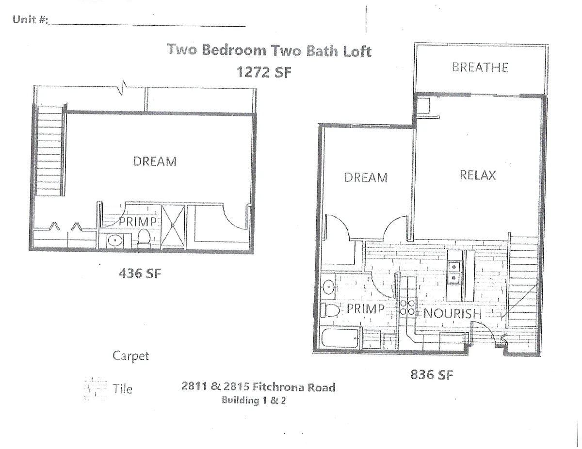 Floor plan Two Story Luxury Loft