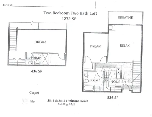 Floor plan Two Story Luxury Loft