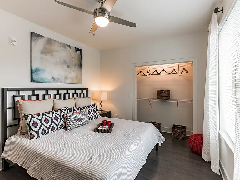 Secondary Bedroom with Queen Sized Bed and View of Standard Closet