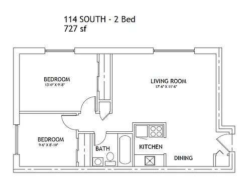 Floor plan 2 Bedroom