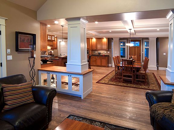 Living room looking into dining area.